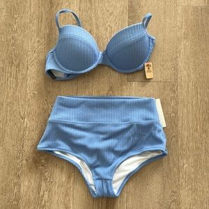 NWT Victorias Secret PINK Blue Bikini